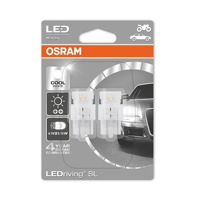 SET 2 BECURI LED EXTERIOR 12V (W21/5W) COOL WHITE LEDriving STANDARD BLI OSRAM