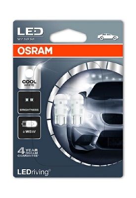 SET 2 BECURI LED INTERIOR 12V (W5W) COOL WHITE LEDriving STANDARD BLI OSRAM