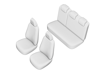 SET HUSE SCAUN DACIA SANDERO 2009-2012 (BANCHETA FRACTIONATA)