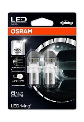 SET 2 BECURI LED EXTERIOR 12V (P21/5W) COOL WHITE LEDriving PREMIUM BLI OSRAM