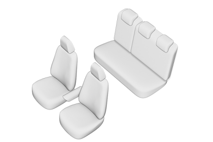 SET HUSE SCAUN DACIA SANDERO STEPWAY 2013- (BANCHETA FRACTIONATA, TETIERE SPATE FORMA L)