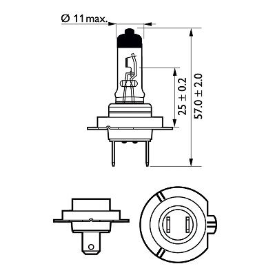 SET 2 BECURI FAR H7 55W 12V RACING VISION GT200 PHILIPS