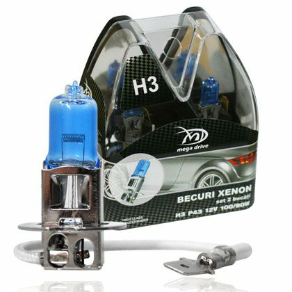 SET 2 BECURI H3 12V 55W P43 XENON