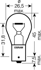 BEC 12V P21W ORIGINAL SET 10 BUC OSRAM