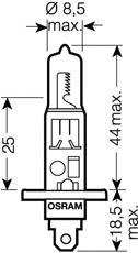 BEC 12V H1 55 W ORIGINAL OSRAM