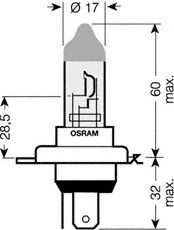 BEC 12V H4 60/55 W ULTRA LIFE BLISTER 1 BUC OSRAM