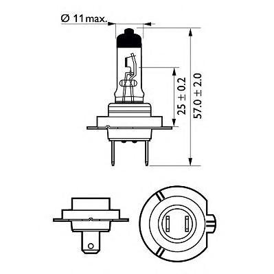 SET 2 BECURI FAR H7 55W 12V VP PHILIPS