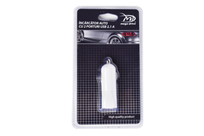 STECHER BRICHETA AUTO CU 2 PORTURI USB 2.1 A