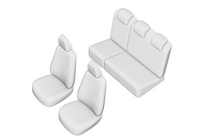 SET HUSE SCAUN DACIA LOGAN MCV 5 LOCURI 2004-2012 (BANCHETA FRACTIONATA)