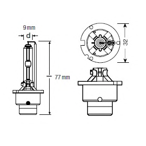 BEC XENON 85V D2S 4100 K XENARC ORIGINAL OSRAM