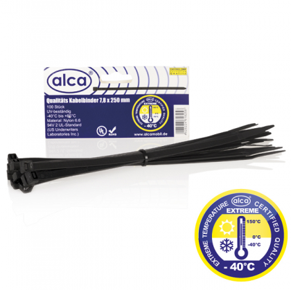 COLIER NYLON  NEGRU CU REZISTENTA UV 50BUC. 7.2*250MM