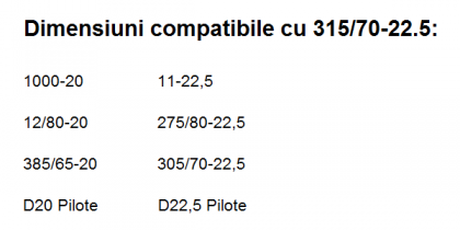 LANTURI ANTIDERAPANTE TIP SCARITA CAMION 315/70-22.5 (2BUC)