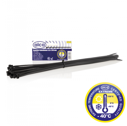 COLIER NYLON  NEGRU CU REZISTENTA UV 50BUC. 4.6*250MM