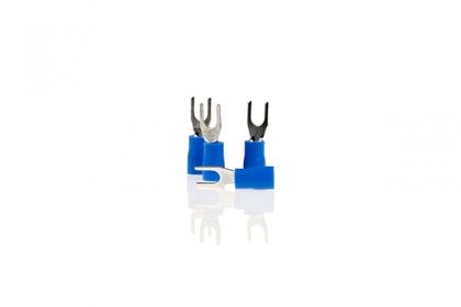 PAPUC ELECTRIC AUTO IZOLAT ALBASTRU TIP FURCA 4.3mm-SET 10 BUC