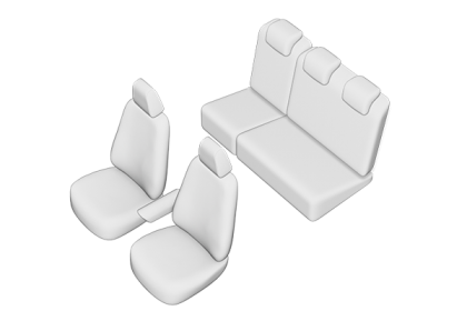 SET HUSE SCAUN DACIA DOKKER 2012- (BANCHETA FRACTIONATA)