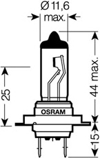 BEC 12V H7 55 W ORIGINAL BLISTER 1 BUC OSRAM