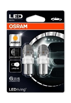 SET 2 BECURI LED EXTERIOR 12V (P21W) AMBER LEDriving PREMIUM BLI OSRAM