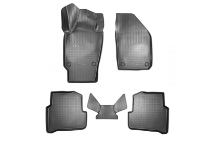 SET COVORASE AUTO CAUCIUC FIT SKODA FABIA III (NJ) 3D (2014-) - 5 PCS