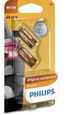 SET 2 BECURI FARA SOCLU WY5W 12V PHILIPS