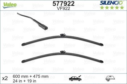 SET STERGATOARE VALEO SILENCIO X.TRM 600/475 MM VF922