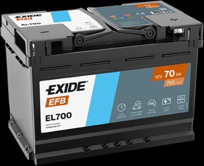 BATERIE  EFB 70AH 760A 278X 175X190 +DR