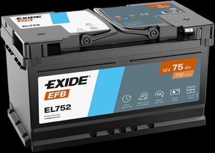 BATERIE  EFB 75AH 730A 315X 175X175 +DR