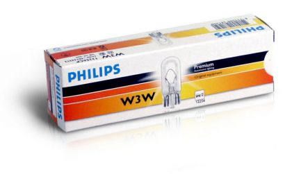 BEC FARA SOCLU W3W 12V SET 10 buc PHILIPS
