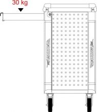 CARUCIOR DE ATELIER RACINGLINE NEGRU/ROSU CU 7 SERTARE SI 515 UNELTE PREMIUM