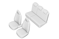SET HUSE SCAUN FIAT DOBLO 5 LOCURI 2010- (BANCHETA FRACTIONATA)