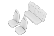SET HUSE SCAUN AUDI A-4 (B8) 2009-2016 (BANCHETA FRACTIONATA) CU TETIERE FATA STANDARD